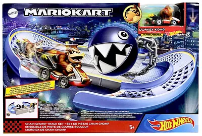 Buy Mario Kart Hot Wheels Chain Chomp Track Set W/ Donkey Kong Die-Cast Vehicle NEW • 18.53£
