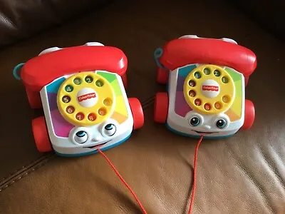 Buy FISHER PRICE Chatter Telephones - Pull Along Phone Infant Toddler Toy X 2 • 5.99£