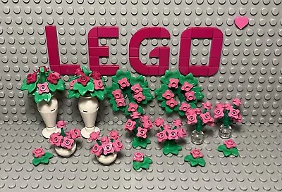 Buy Lego 3741, 33291, Pink Flowers, Vase, Bush, Leaves, Garden, House, Landscape • 12.99£