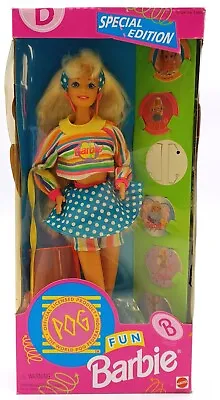 Buy 1994 POG Fun Barbie Doll With 6 Caps / Special Edition / Mattel 13239, NrfB • 38.97£