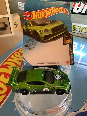 Buy Hot Wheels Loose 2018 Bentley Continental Gt3 In Green Mint From Card/pack • 2.25£