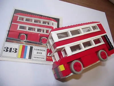 Buy Superb Vintage Lego Set Great Condition 313 London Bus  Plus Instructions • 29£