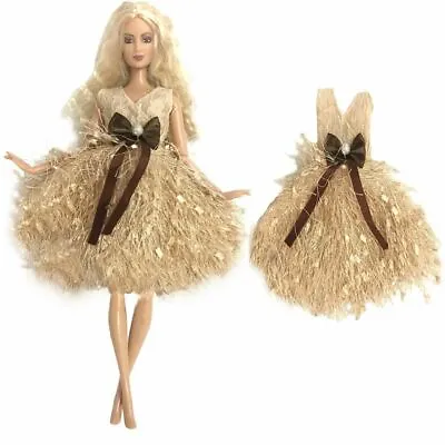 Buy Doll Dress Yellow Skirt Mini Dress Party Gown Clothes For Barbie 11.5 Inch Dolls • 6.99£