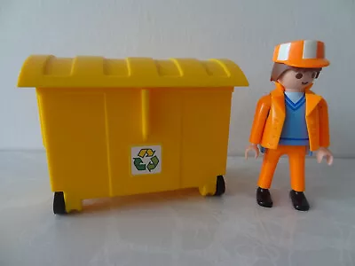 Buy PLAYMOBIL 4418 Recycling Truck Worker / Bin Man For Garbage Truck With Dumpster • 3.99£