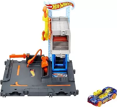 Buy Hot Wheels City Downtown Repair Station Playset With 1 Hot Wheels Car, Connects • 20.50£