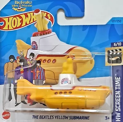 Buy HOT WHEELS 2023 THE BEATLES YELLOW SUBMARINE 127/250 H W Screen Time HKH12 - M52 • 9.99£