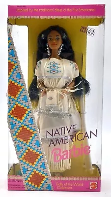 Buy DotW Native American Barbie Doll / Dolls Of The World 1992 / Mattel 1753, NrfB • 51.69£