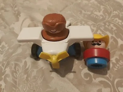 Buy Vintage Fisher Price Plane With Pilot And Cowboy 1990 • 8£