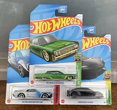 Buy Hot Wheels Dollar General X 3 Ford Mustang Boss, Gemera & Lincoln *See Details • 13£