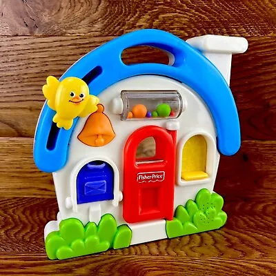 Buy Vintage Fisher Price Activity Sounds House Toy Sounds Flaps Doors Roll Bar Bird • 20£