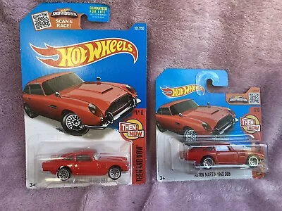 Buy Hot Wheels Aston Martin 1963 Db5, Red Then And Now,clear Glass • 9£