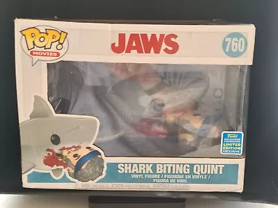 Buy Funko Pop Movies 760 Jaws Eating Quint Figurine - Rare , Some Box Damage  • 99.95£