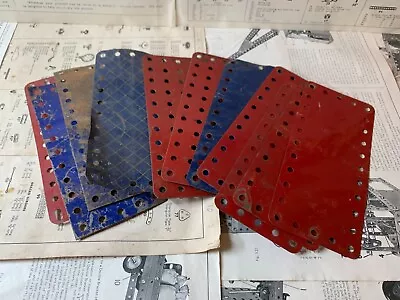 Buy MECCANO 5x11-HOLE FLAT METAL PLATE. SET OF 11. VINTAGE, USED CONDITION. • 8.50£