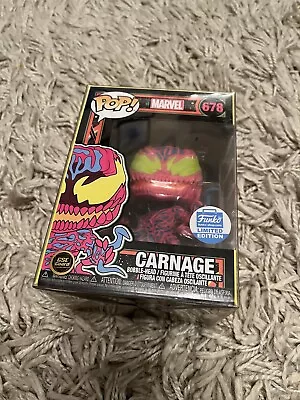 Buy FUNKO POP Marvel 678 Carnage Black Light Exclusive Rare Action Figure Collector • 89.99£