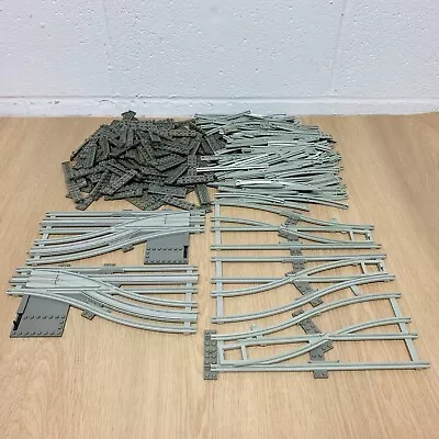 Buy Vintage LEGO 4.5v 12v Grey Train Track Straights, Sleepers Approx 300 Pieces • 99.95£