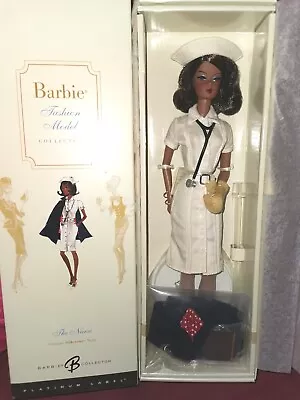Buy 2005 Barbie THE NURSE BLACK PLATINUM LABEL SILKSTONE BFMC FASHION MODEL NRFB  • 407.59£