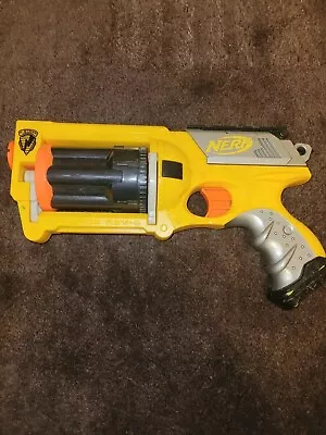 Buy Yellow Nerf N Yellow Nerf N-Strike Maverick Rev-6 Soft Foam Dart Toy Gun Dart... • 2.99£