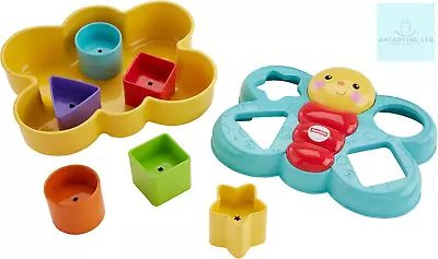 Buy Fisher-Price Butterfly Shape Sorter, Baby Shape Sorter Toy With Different Shape • 13.61£