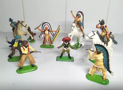 Buy VINTAGE BRITAINS Mixed Figures - Cowboys, Native Indians, And Horses • 19.99£