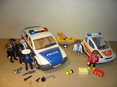 Buy PLAYMOBIL POLICE CAR +AMBULANCE CAR (Lights,Figures,Accessories) • 10.99£