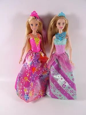 Buy 2 Barbie Dreamtopia Princesses Easy Dress Dolls Accessories As Pictured (13663) • 13.28£
