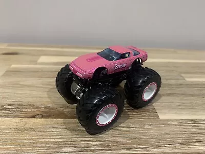 Buy RARE Hot Wheels Monster Jam Barbie Pink Corvette 1:64 Diecast Truck • 23.99£
