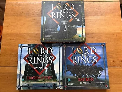 Buy Lord Of The Rings The Boardgame +  Friend & Foes & Sauron Expansion Packs VGC • 64.95£