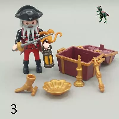 Buy Playmobil Figure Captain Pirate Monkey Treasure Island Special Jewels Chest 4783 • 6.31£