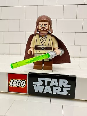 Buy Lego Star Wars Minifigure - Qui-Gon Jinn (Printed Legs) - Sw0593 - Set 75058 • 34.95£