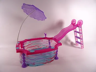 Buy Barbie Accessories Luxury Glam Pool Slide Parasol Mattel Waterplay Rare (13016) • 17.45£