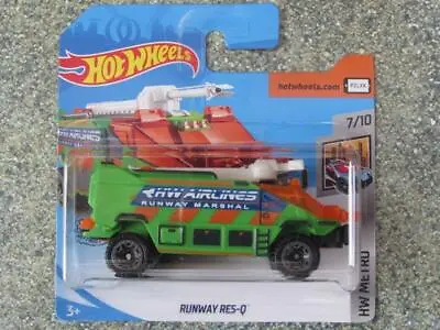 Buy Hot Wheels 2020 #104/250 RUNWAY RES-Q Green Airport Fire Engine @E • 3.48£