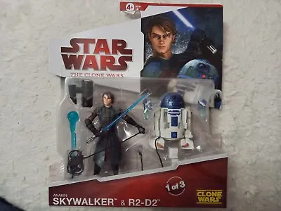 Buy Star Wars Clone Wars Anakin Skywalker + R2-d2 Action Figure 2 Pack 1 Of 3 New • 59.99£