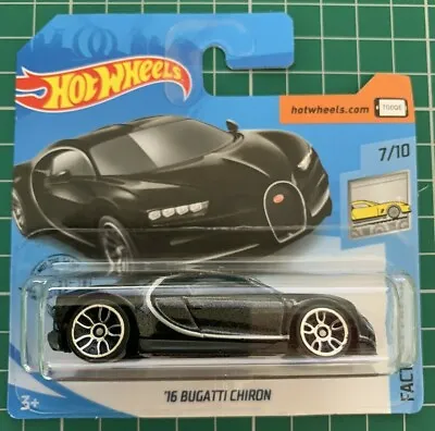 Buy Hot Wheels 2016 Bugatti Chiron Black Factory Fresh Number 89 New And Unopened • 19.99£