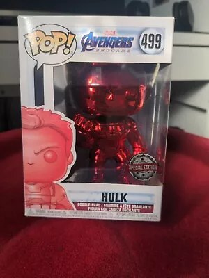 Buy Funko Pop! Hulk Red Chrome #499 Avengers Endgame Special Edition New FP2 • 10£