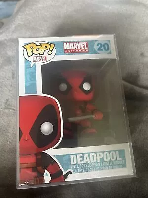 Buy Funko Pop! Marvel: Deadpool Vinyl Bobble Head Figure (20) With Pop Protector • 10£
