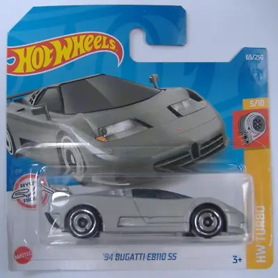 Buy Hot Wheels - '94 Bugatti EB110 SS #65/250 1:64 Scale  Short Card (2022) Silver • 5.07£