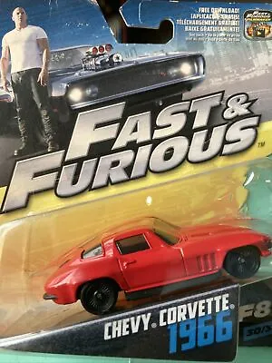 Buy Fast And Furious ‘66 Red Chevy Corvette F8 On Card Combined Postage No Problems • 4.75£