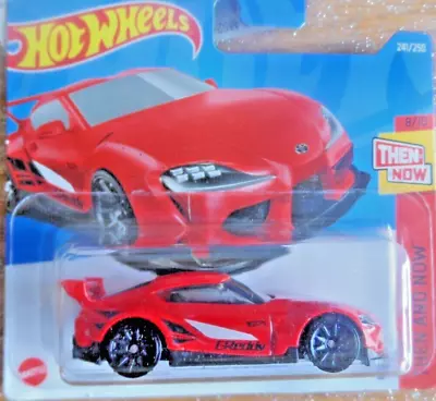 Buy Hot Wheels (Red) 20 Toyota GR Supra Then And Now 2/10 (Short Card) 24/250 HCT62 • 8.99£