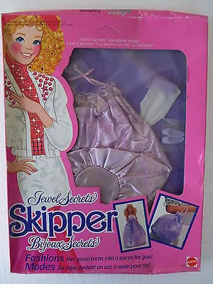 Buy Barbie Jewel Secrets Skipper Jewelry Gown Dress Dress Dress NRFB 1986 Mattel 1863 • 128.03£