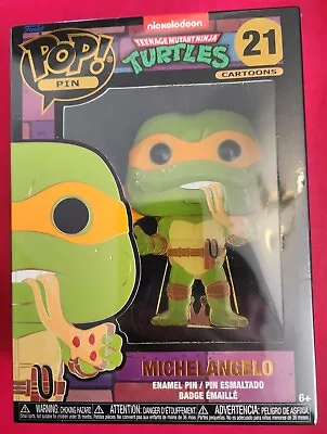 Buy Michelangelo Teenage Mutant Ninja Turtles - (NEW & In Stock) Funko Pop! Pin UK • 9.99£