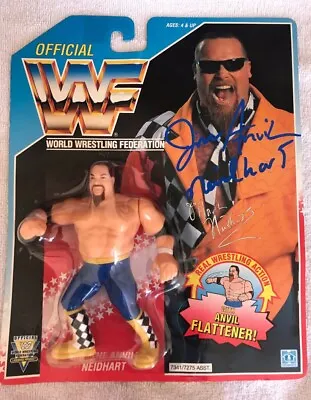Buy WWF HASBRO Jim The Anvil Neidhart MOC Signed Autographed • 275£