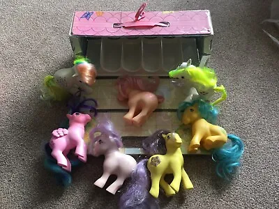 Buy Job Lot Vintage My Little Pony Stable, Pony’s, Combs, Brushes And Shoes • 87.50£