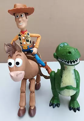 Buy Toy Story Disney Vintage Woody Horse And Dinosaur 1996 Mattel Pixar • 21.95£