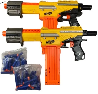 Buy Nerf Gun Bundle - X2 Alpha Trooper CS-18 Guns + Bullets • 10£