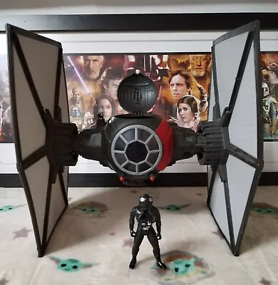 Buy STAR WARS The Force Awakens First Order Tie Fighter Hasbro 2015 + Pilot 1995 • 24.99£