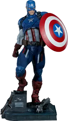 Buy MARVEL Comics Classic Captain America Premium Figure Format Sideshow Statue • 813.92£