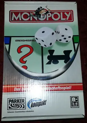 Buy Monopoly Compact Parker Hasbro NEW ORIGINAL PACKAGING Board Game Classic Schlossallee Coins • 10.19£