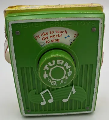 Buy Vintage Fisher Price 766 Music Box Pocket Radio  Teach The World To Sing      G7 • 15£