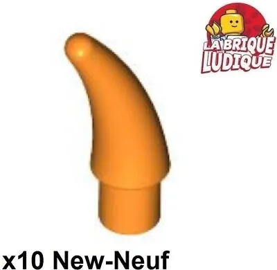 Buy LEGO 10x Horn Barb Small (Helmet Horn) Orange 53451 NEW • 1.88£