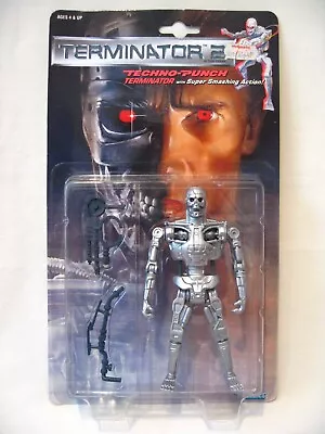 Buy Techno-punch Terminator 2 Figure New On Card Vintage 1992 Kenner • 39.99£